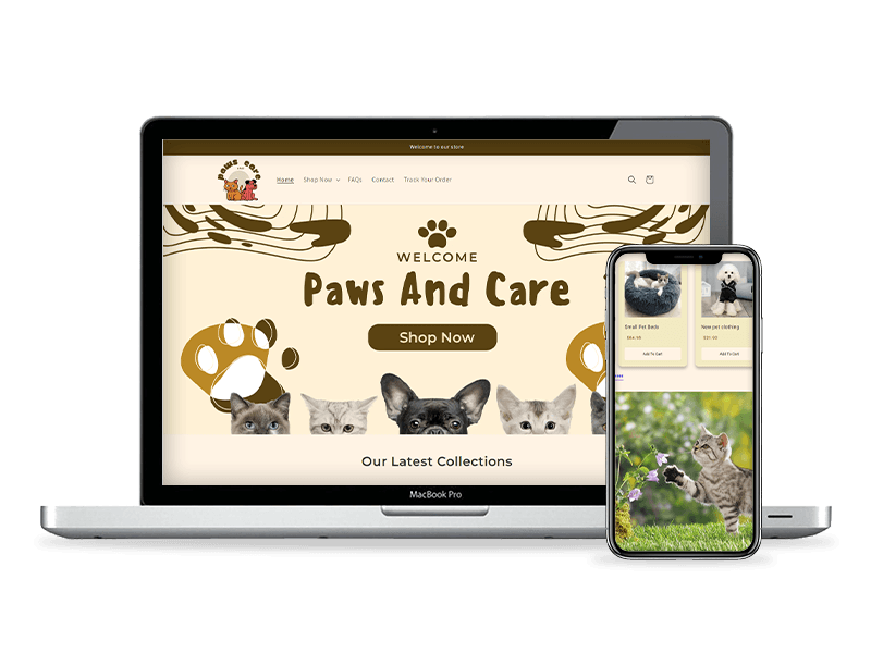 Paws and care shopify store product image